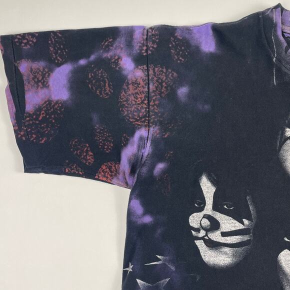 Vintage Kiss Alive Worldwide Tour 96/97 90s Tie Dye All Over Print Shirt Size XL - Picture 4 of 10